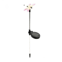 Decoratiune Solara Libelula Roz Led cu suport fix inaltime 50 cm