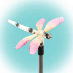 Decoratiune Solara Libelula Roz Led cu suport fix inaltime 50 cm