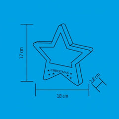 Decoratiune Stea Iluminata Led pentru Usa sau Geam temporizator lemn 17 cm