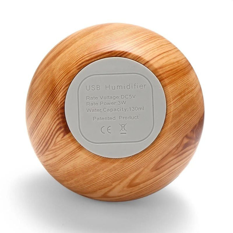 Difuzor aromaterapie 130 ml Iluminat led 7 culori reincarcabil USB - culoare natur