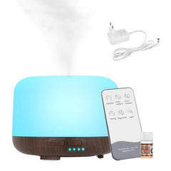 Difuzor Aromaterapie cu telecomanda functie umidificare si ionizare telecomanda 300 ml
