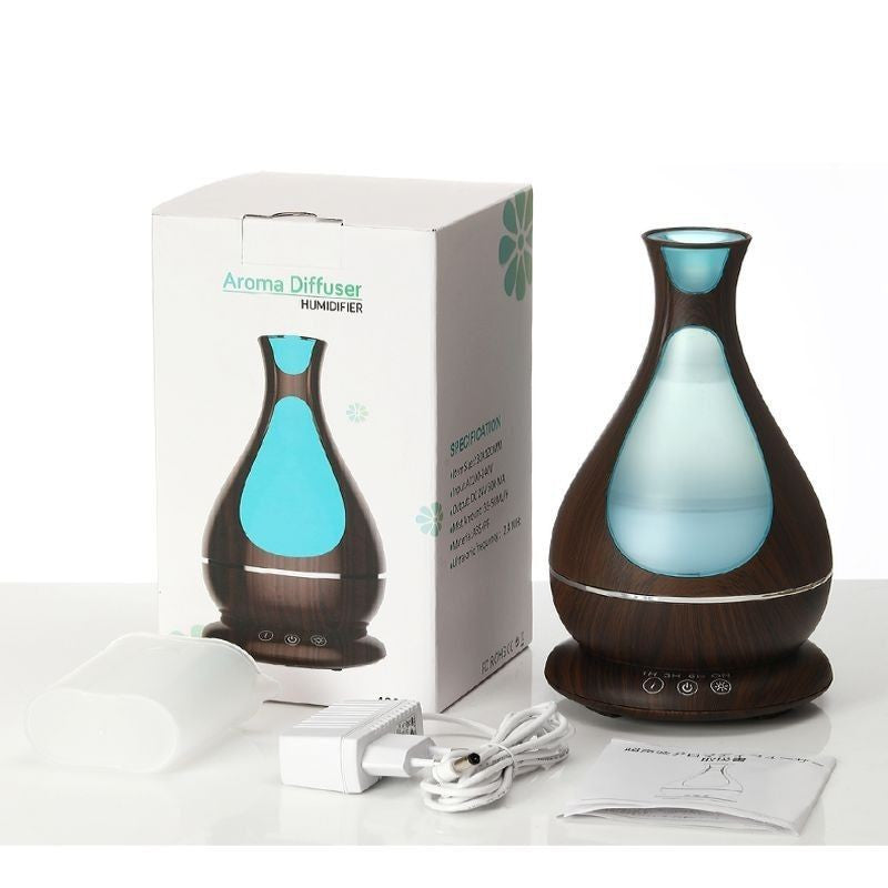 Difuzor ultrasunete Aromaterapie 400 ml cu Temporizator iluminat LED