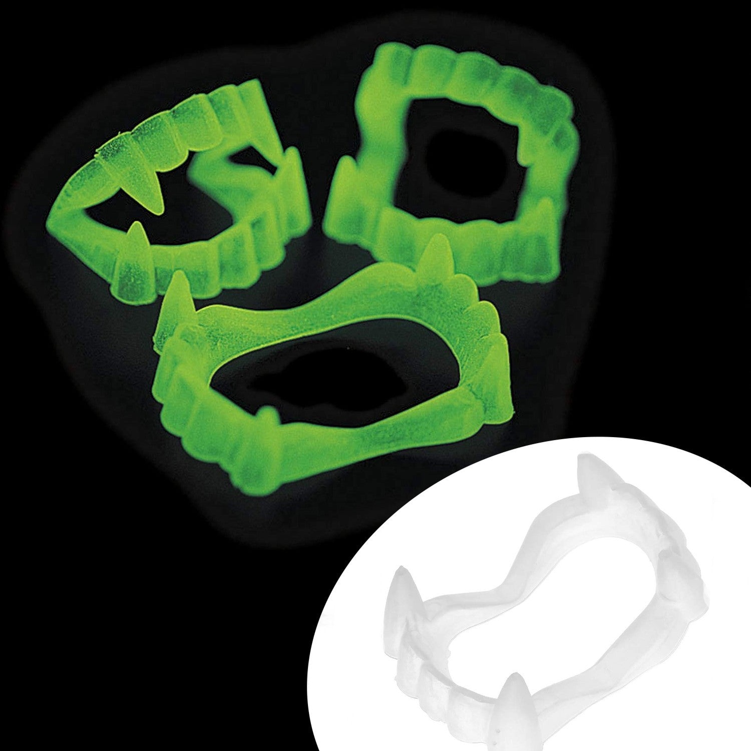 Dinti de Vampir Fosforescenti pentru copii Efect Horror Halloween