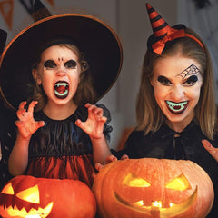 Dinti de Vampir Fosforescenti pentru copii Efect Horror Halloween