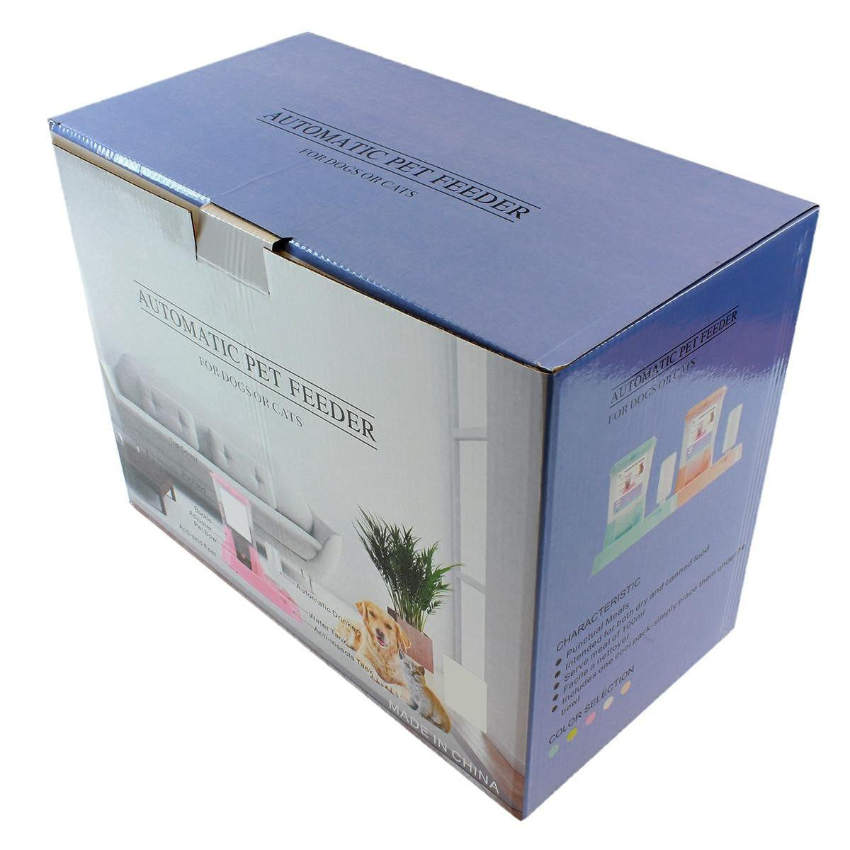 Distribuitor de alimente si apa pentru animale 2in1 culoare Alba