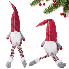 Elf decorativ 50 cm jucarie craciun material textil rosu
