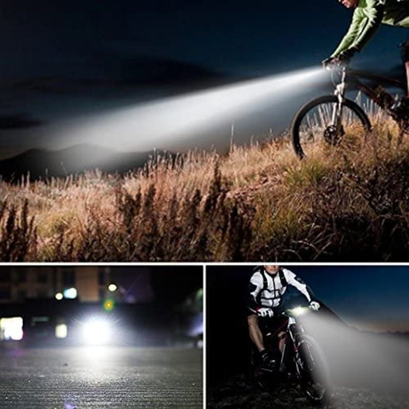 Far bicicleta led reincarcabil usb 1050 mah 400 lm ip-44 colier prindere