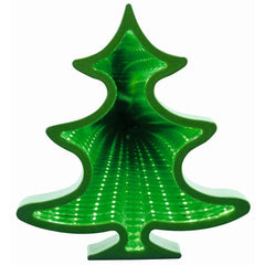 Figurina Craciun Bradut efect Tunel Infinit 56 Led-uri 22 cm