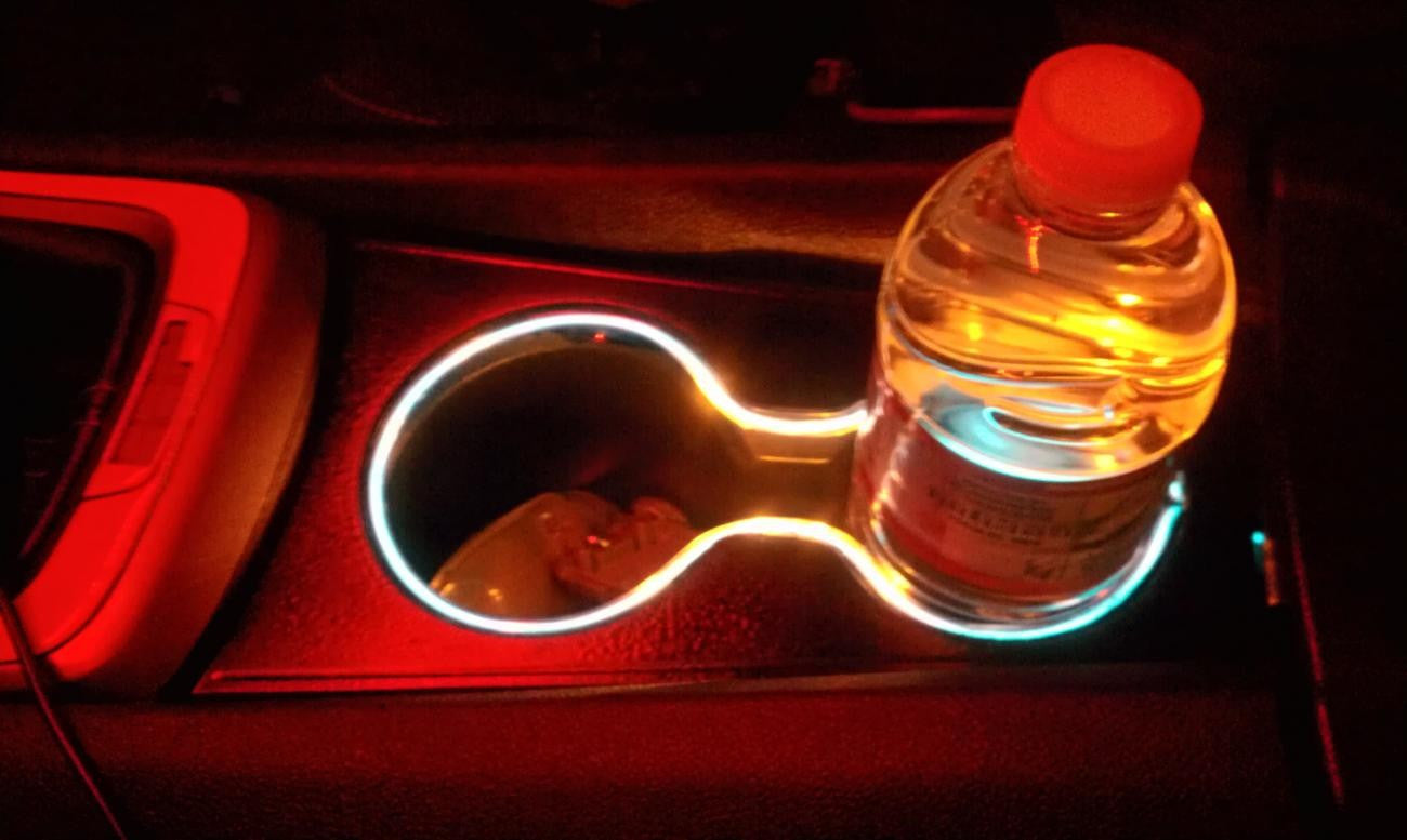 Fir cu lumina ambientala pentru auto neon flexibil 32 mm culoare galben