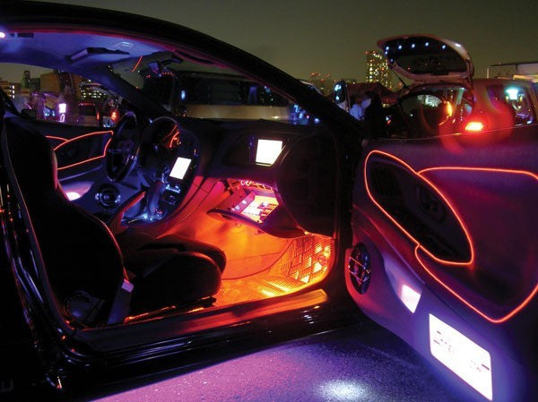 Fir cu lumina ambientala pentru auto neon flexibil 32 mm culoare rosu