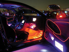 Fir cu lumina ambientala pentru auto neon flexibil 32 mm culoare rosu