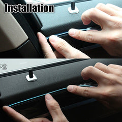 Fir cu lumina ambientala pentru auto neon flexibil 32 mm culoare verde lemon