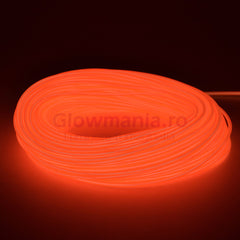 Fir electroluminescent neon flexibil el wire 5 mm culoare portocaliu
