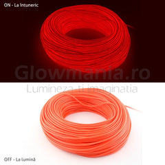 Fir electroluminescent neon flexibil el wire 5 mm culoare rosu