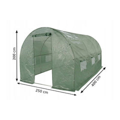 Folie protectie pentru solar 4x2.5x2 m 8 ferestre cu plase anti-insecte pe 140gmp verde