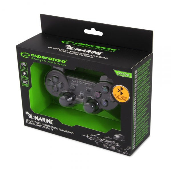 Gamepad Bluetooth PS3 12 butoane vibratii negru Esperanza Marine
