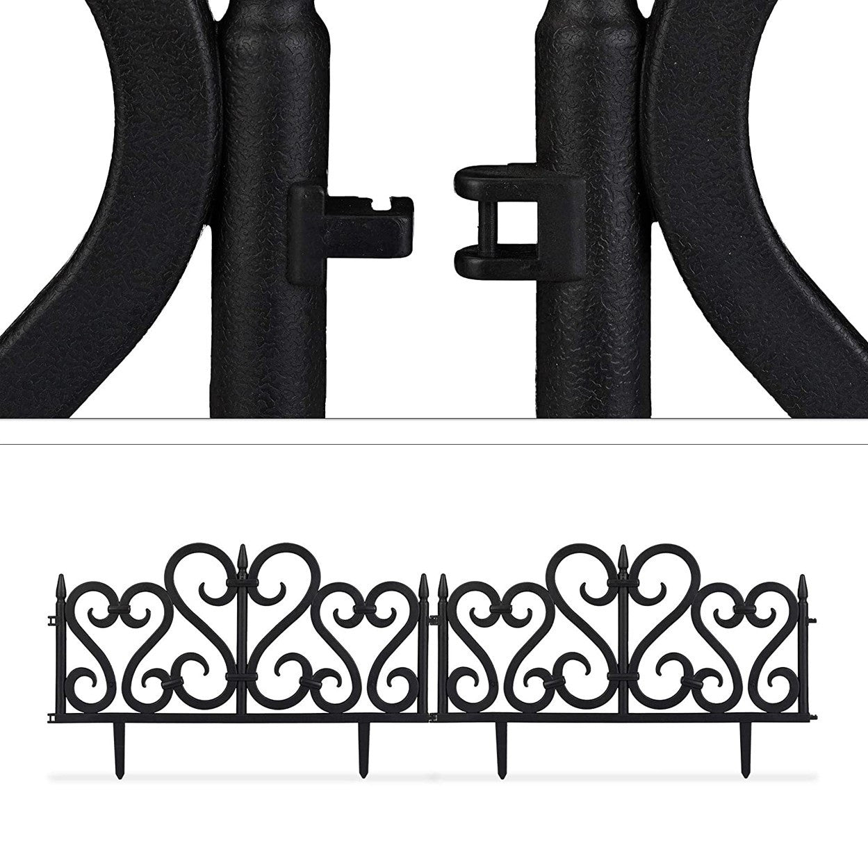 Gard Decorativ pentru Gradina Flexibil PVC set 4 bucati