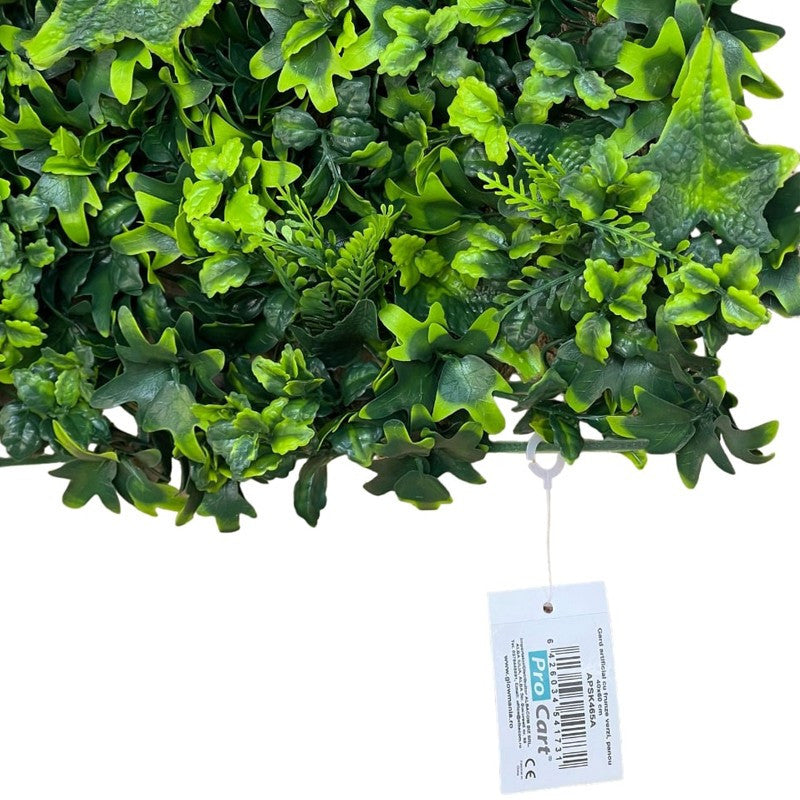 Gard viu artificial premium gradina verticala cu frunze verzi panou 40X60 cm