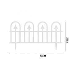 Gardulet pentru gradina 60-31 cm 4 segmente posibilitate imbinare pvc alb
