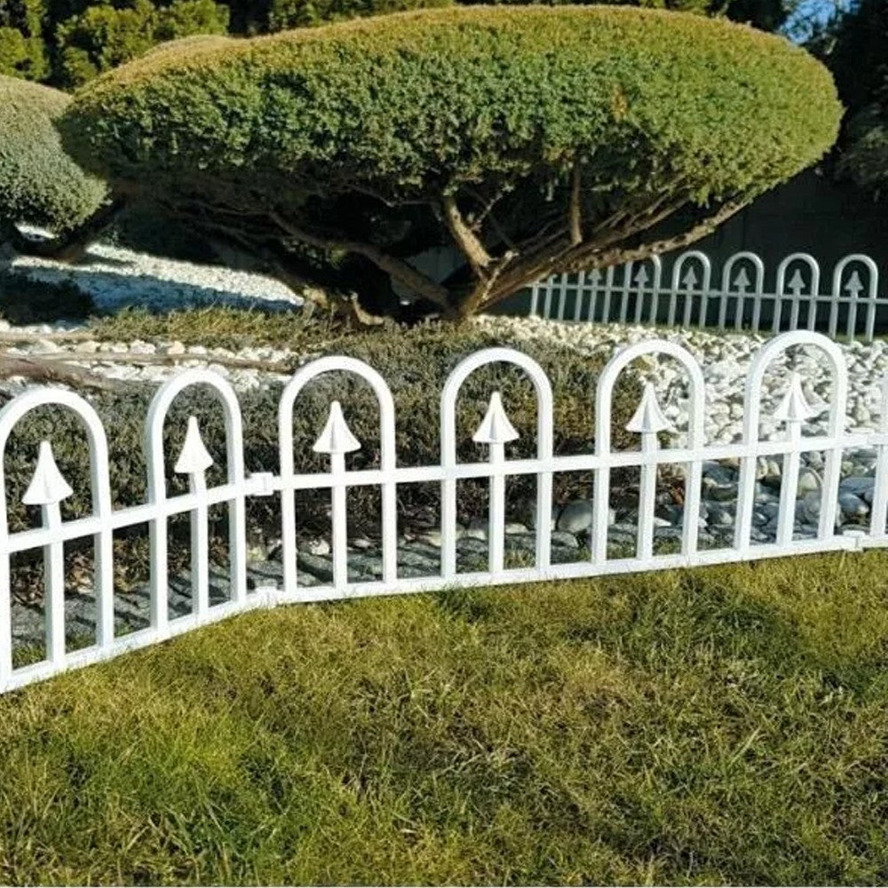 Gardulet pentru gradina 60-31 cm 4 segmente posibilitate imbinare pvc alb