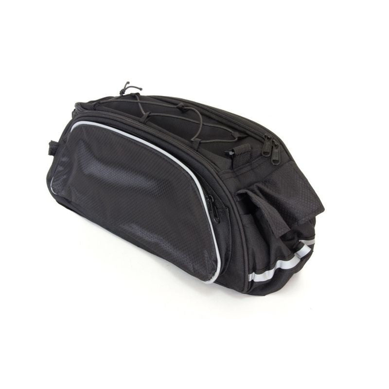 Geanta bicicleta 1 compartiment spatios 15l 3 buzunare maner banda reflectorizanta
