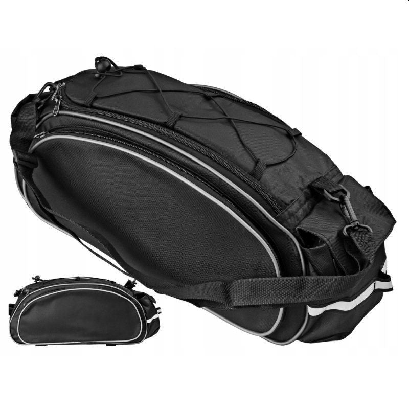 Geanta bicicleta 1 compartiment spatios 15l 3 buzunare maner banda reflectorizanta