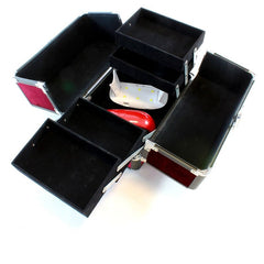 Geanta eleganta pentru Cosmetice Organizator 5 compartimente velur Violet