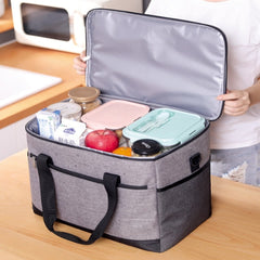 Geanta Termoizolanta pentru Picnic sau Plaja capacitate 16l Gri