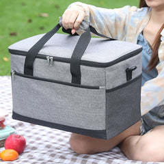 Geanta Termoizolanta pentru Picnic sau Plaja capacitate 16l Gri