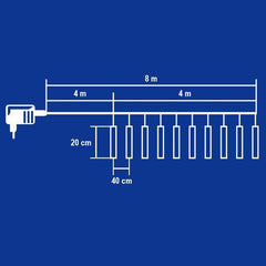 Ghirlanda 10 Turturi 100 led-uri lumina alba rece Exterior Home