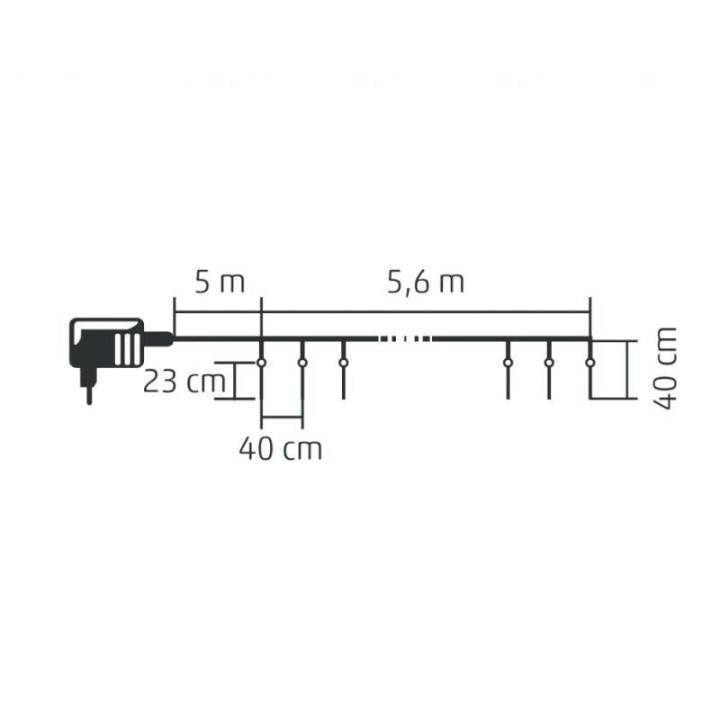 Ghirlanda cu Led-uri decoratiune Turture de Gheata Exterior Home