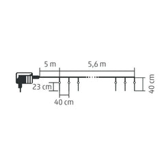 Ghirlanda cu Led-uri decoratiune Turture de Gheata Exterior Home