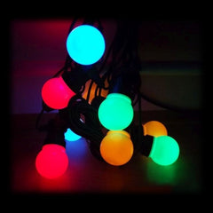 Ghirlanda decorativa 10 Globuri led colorate lumina statica 5 m