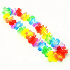 Ghirlanda hawaii flori multicolore pentru petreceri tematice lungime 50 cm