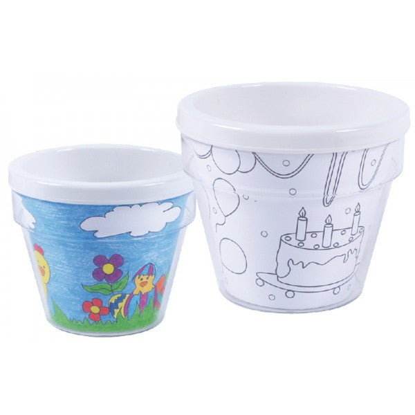 Ghiveci de decorat pentru copii cu pereti dubli