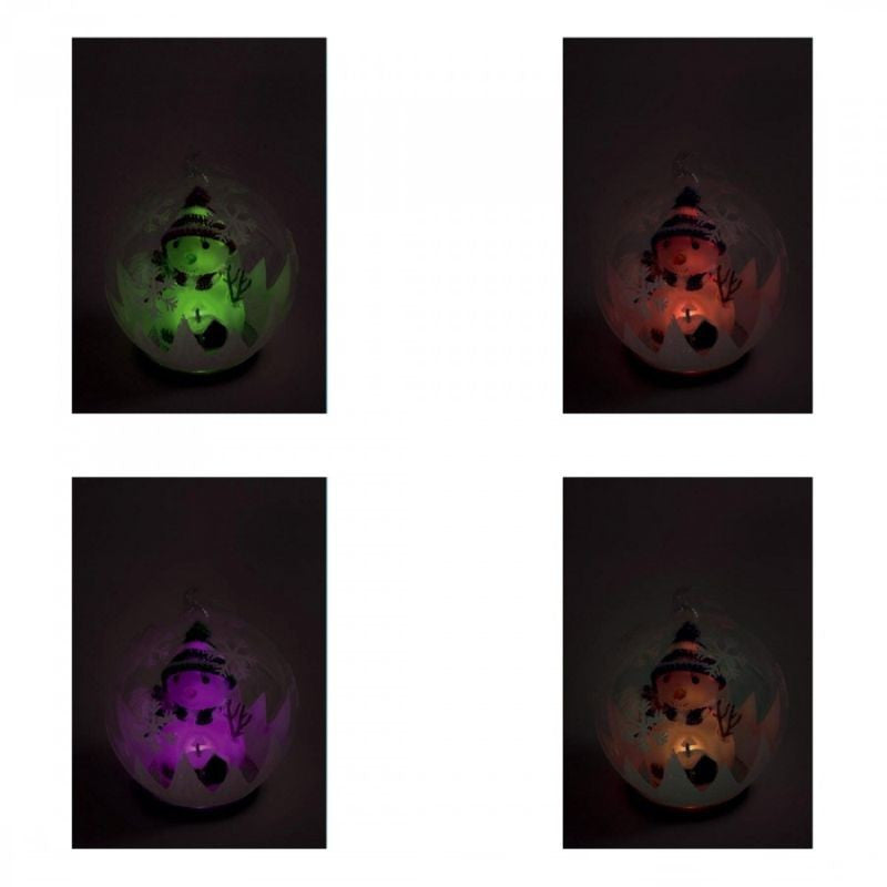 Glob cu Led si figurina Om de Zapada din sticla cu baterii