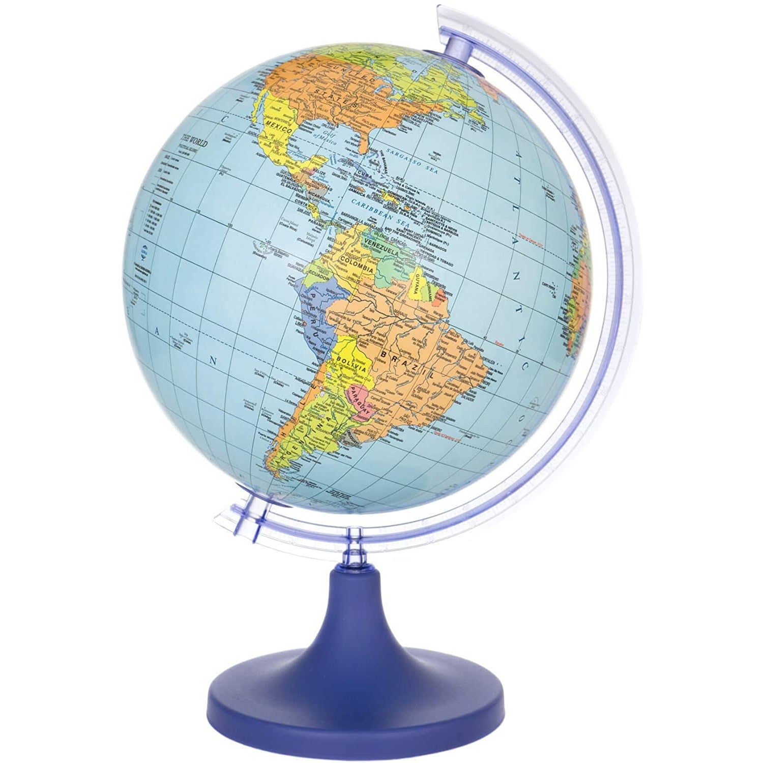 Glob Geografic Cartografie Harta Politica diametru 25 cm rotativ meridian