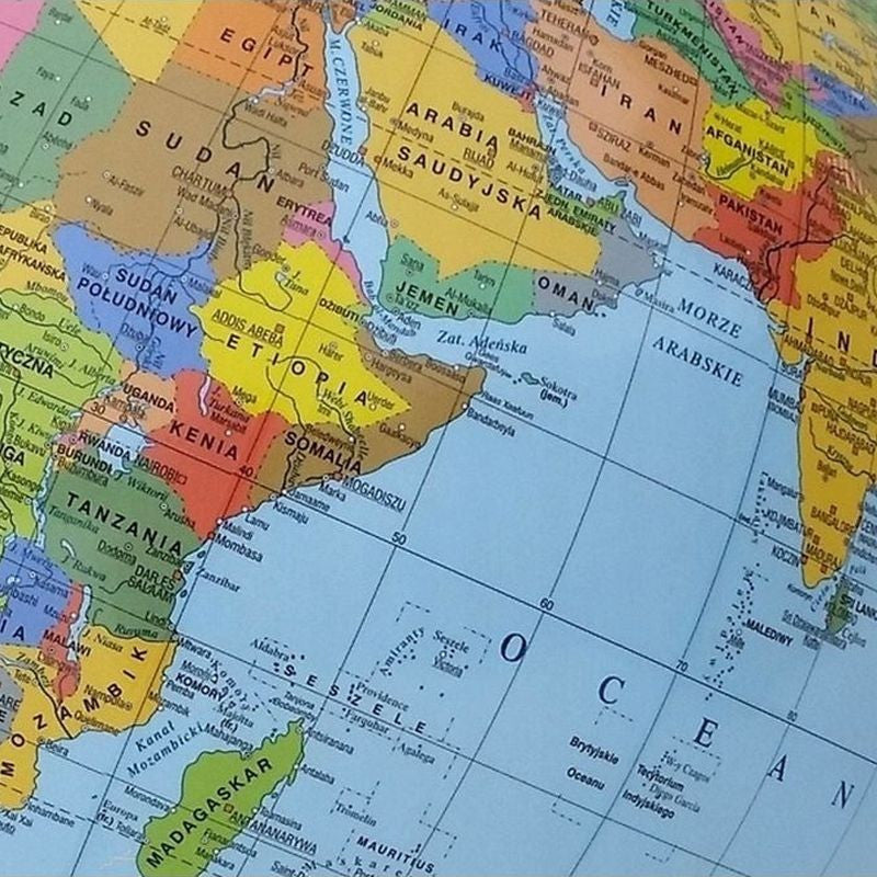Glob Geografic Cartografie Harta Politica diametru 25 cm rotativ meridian
