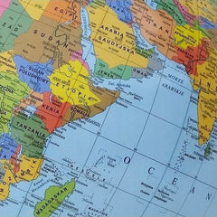 Glob Geografic Cartografie Harta Politica diametru 25 cm rotativ meridian