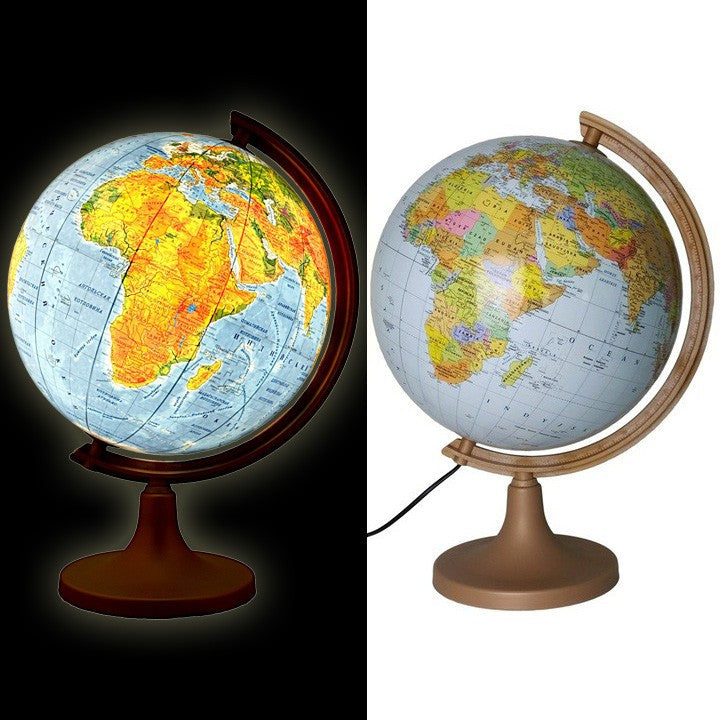 Glob Geografic Iluminat 2in1 Harta Politica si Fizica 32 cm