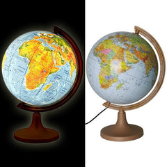Glob Geografic Iluminat 2in1 Harta Politica si Fizica 32 cm