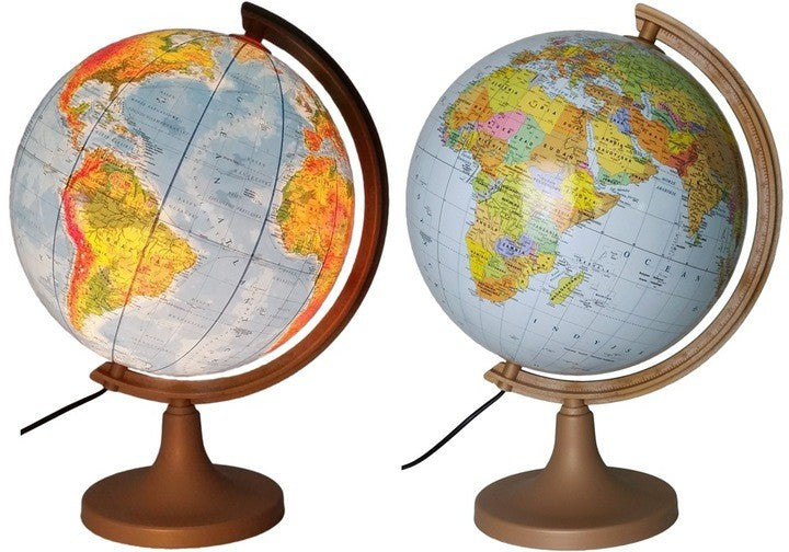 Glob Geografic Iluminat 2in1 Harta Politica si Fizica 32 cm