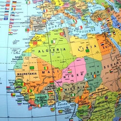 Glob Geografic Politic 42 cm iluminat arc meridian gradat suport