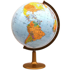 Glob Geografic Politic 42 cm iluminat arc meridian gradat suport