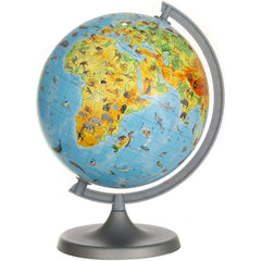 Glob Pamantesc Zooglobe Harta Fizica-Zoologica 22 cm cu carte 275 Animale