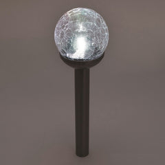 Glob Solar Led abajur din sticla 56 cm iluminare alb si multicolor