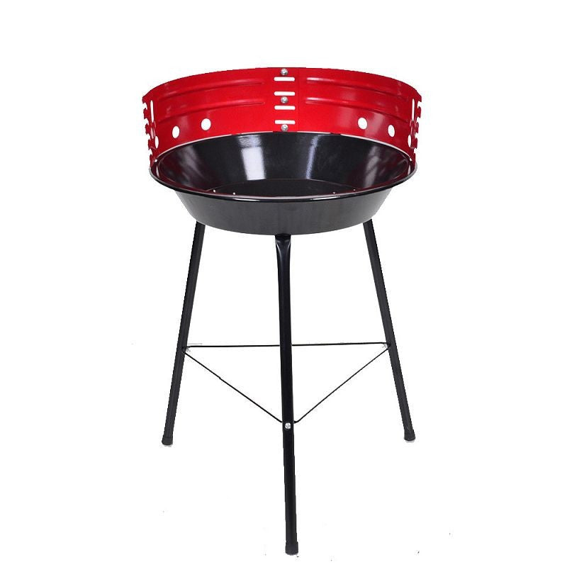 Gratar carbune inaltime reglabila 4 nivele protectie anti vant 35-56 cm