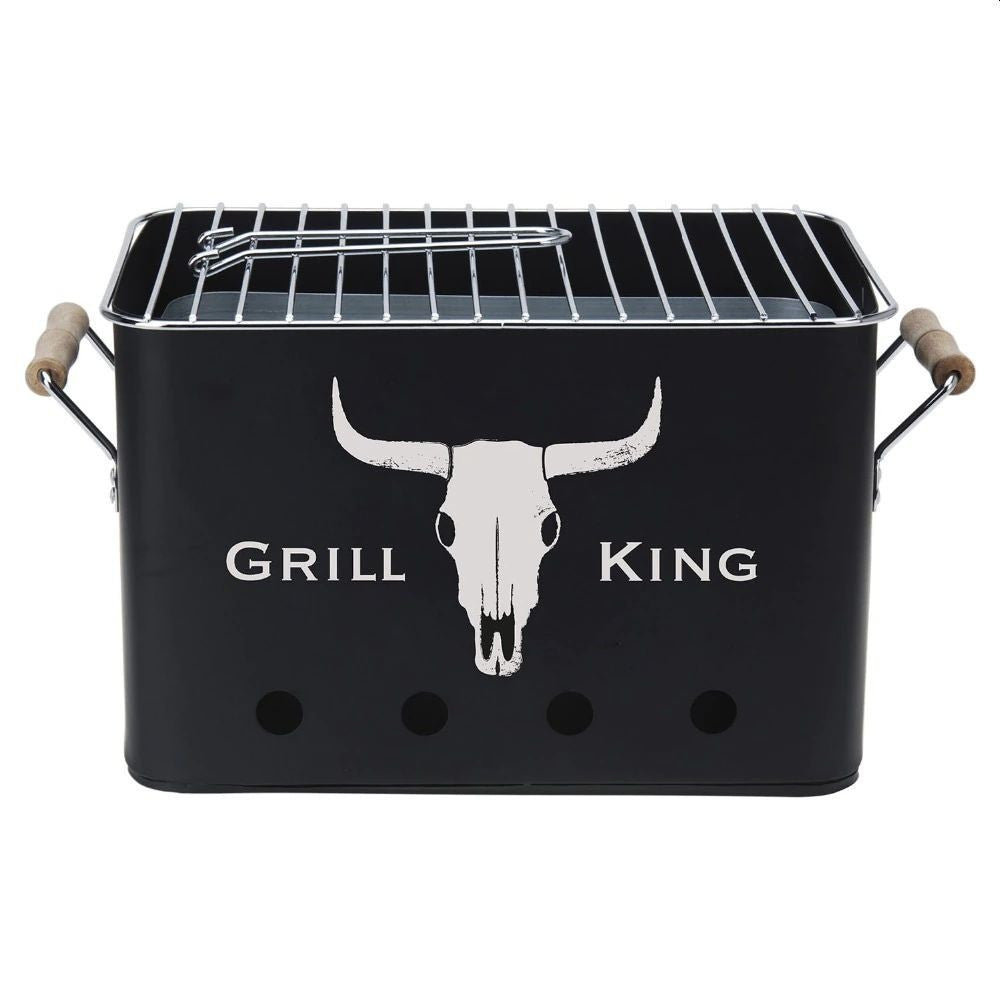 Gratar rectangular pe carbuni portabil grilaj detasabil dimensiuni compacte