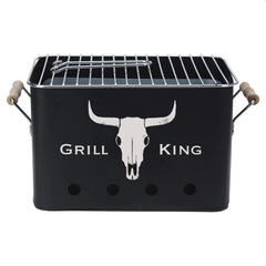 Gratar rectangular pe carbuni portabil grilaj detasabil dimensiuni compacte