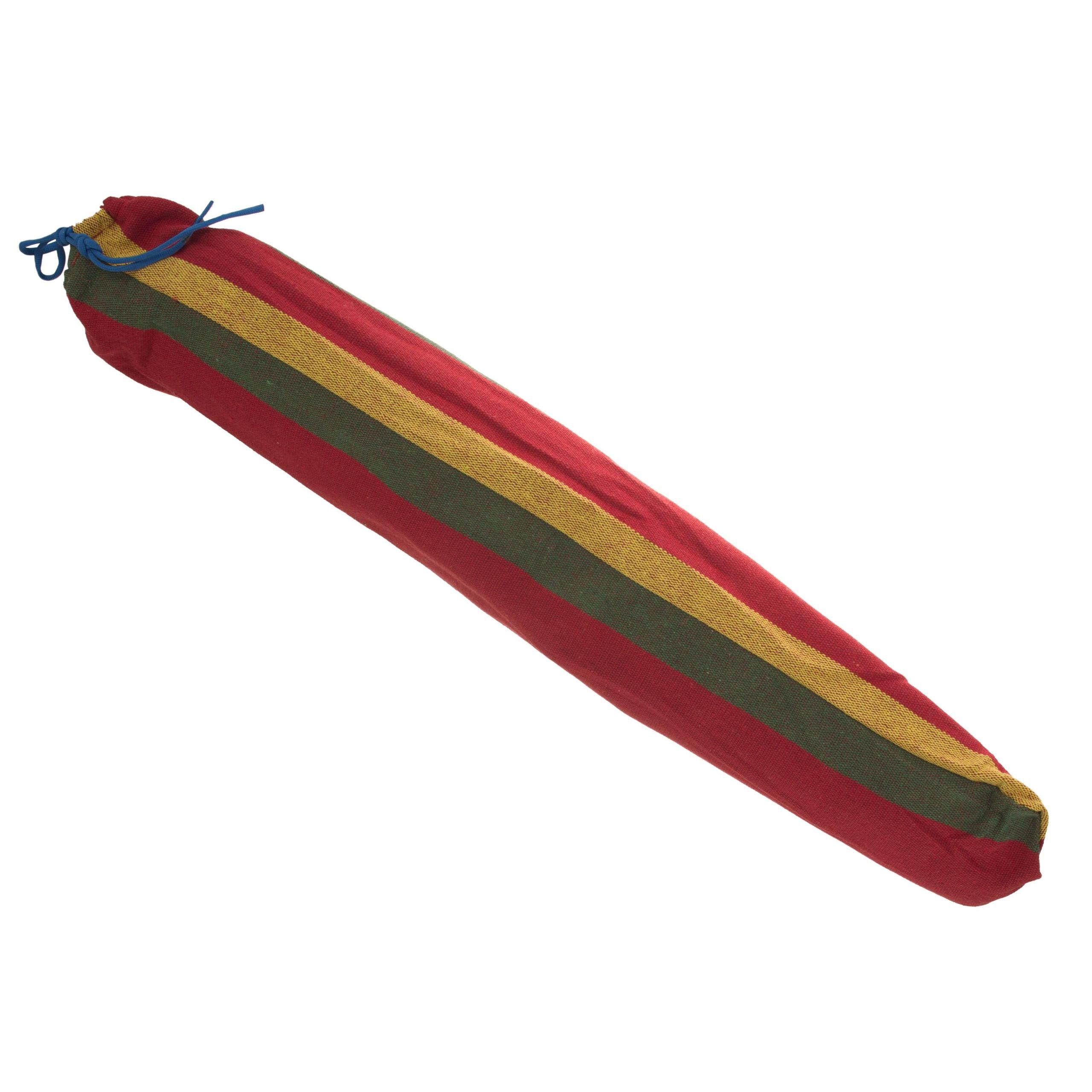 Hamac Multicolor Dublu (2 persoane) 200x150 cm cu bara de 80 cm - ROSU